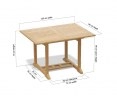 Hilgrove 4ft Rectangular Teak Outdoor Table – 1.2m