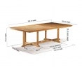 Hilgrove Teak Wood Rectangular Table – 1.2 x 2.6m