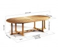 Hilgrove Teak Oval Garden Table – 1.2 x 2.6m