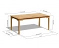 Sandringham Teak Outdoor Table, Rectangular – 1.8m