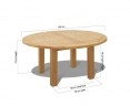 Titan 5ft Teak Round Outdoor Table – 1.5m