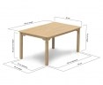 Sandringham Teak Rectangular Garden Dining Table – 1.5m