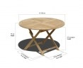 Suffolk 4ft Round Folding Garden Table – 1.2m