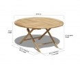 Suffolk 5ft Round Folding Outdoor Dining Table – 1.5m