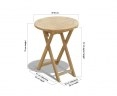 Suffolk Round Garden Table, Folding, Teak – 0.6m