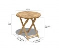 Suffolk Folding Outdoor Table, Round – 0.8m