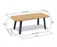 Disk Teak Oval Outdoor Dining Table with Steel Legs - 2.2m