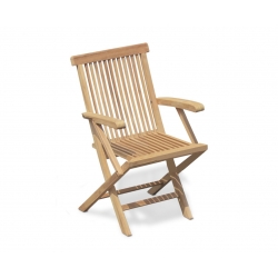Chester Teak Low Back Folding Armchair