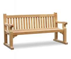 Hyde Park Teak Sled Bench - 1.8m