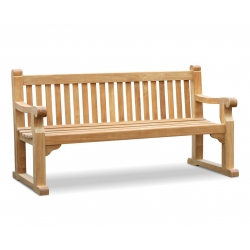 Hyde Park Teak Sled Bench - 1.8m