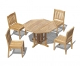 Berrington Octagonal 1.2m Table & 4 Hilgrove Chairs Set