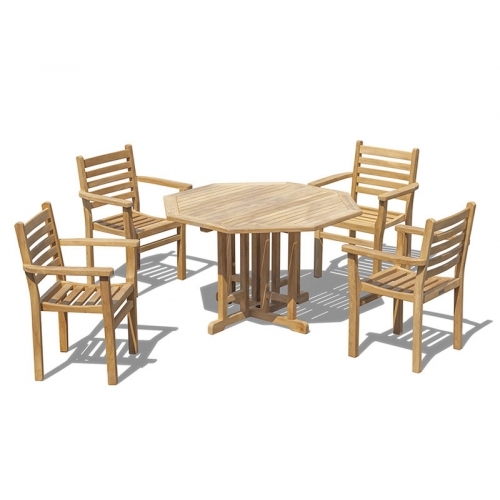 Berrington Octagonal 1.2m Table with 4 Yale Stacking Armchairs