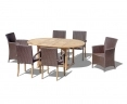 Brompton Extending Table, 2 Riviera Armchairs & 4 St Tropez Chairs