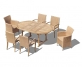 Brompton Extending Table, 2 Riviera Armchairs & 4 St Tropez Chairs