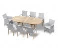 Brompton Extending 1.8 - 2.4m Table, 2 Riviera Armchairs & 8 St. Tropez Chairs