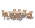 Brompton Extending 1.8 - 2.4m Table, 2 Riviera Armchairs & 8 St. Tropez Chairs