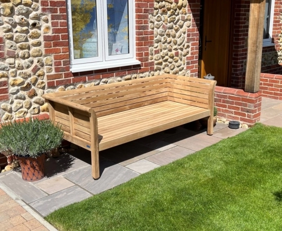 Large Teak Outdoor Daybed - 2.1m / 7ft