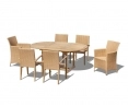 Brompton Extending 1.2 - 1.8m Table, 4 St. Tropez & 2 Riviera Armchairs