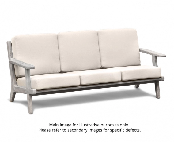 Eero 3 Seater Bench with Taupe Cushions - Used: Good