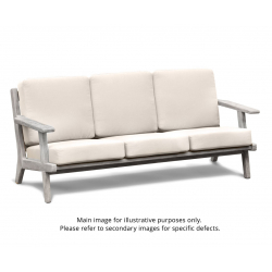 Eero 3 Seater Bench with Taupe Cushions - Used: Good
