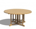 Berrington Round Teak Drop Leaf Patio Table – 1.5m