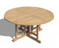 Berrington Round Teak Drop Leaf Patio Table – 1.5m