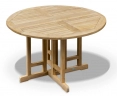 Berrington Teak Garden Drop Leaf Table, Round – 1.2m