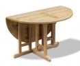 Berrington Teak Garden Drop Leaf Table, Round – 1.2m