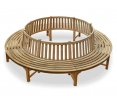 Large Teak Circular Tree Seat - 2.96m