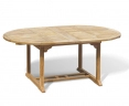 Brompton Teak Extending Garden Table, Double Leaf, Oval – 1.2 - 1.8m