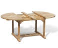 Brompton Teak Extending Garden Table, Double Leaf, Oval – 1.2 - 1.8m