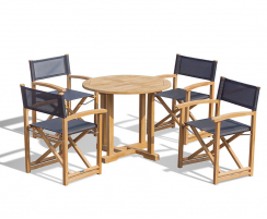 Canfield 90cm Round Table and Director's Chair Set