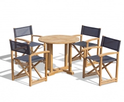 Canfield 90cm Round Table and Director's Chair Set