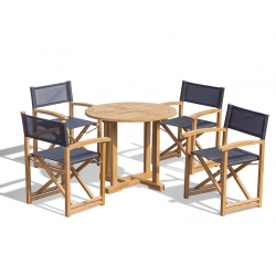 Canfield 90cm Round Table and Director's Chair Set