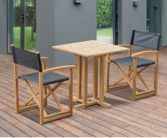 Canfield 70cm Table and 2 Director's Chairs Set