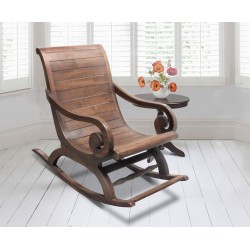Capri Plantation Rocking Chair, Indoor Rocker Chair, Teak