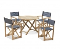 Suffolk 1m Round Table and Director's Chair Set