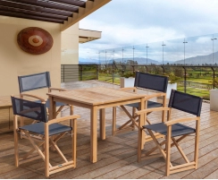 Sandringham 90cm Table and Director's Chair Set