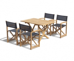 Rimini Rectangular Table and Director's Chair Set