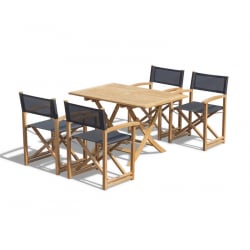 Rimini Rectangular Table and Director's Chair Set