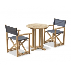 Canfield 70cm Round Table and Director's Chair Set