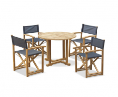 Canfield 1m Round Table and Director's Chair Set
