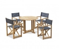 Canfield 1m Round Table and Director's Chair Set