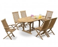 Brompton Bijou Extending 1.2 - 1.8m Table & 6 Ashdown Folding Chairs