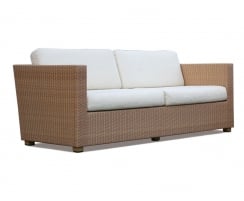 Conservatory Furniture Indoor Wicker Rattan Riviera 4 Seater Rattan Garden Sofa 2m