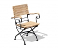 Bistro Metal & Teak Armchair