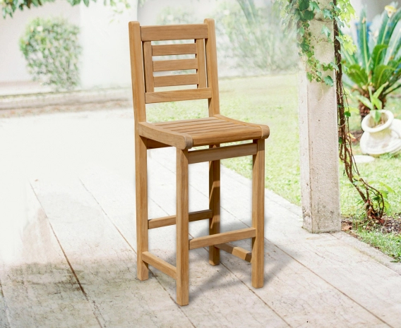 Canfield Teak Bar Chair