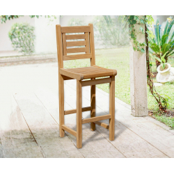 Canfield Teak Bar Chair