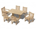 Belgrave 1.5m Teak Dining Table with 6 Clivedon Chairs