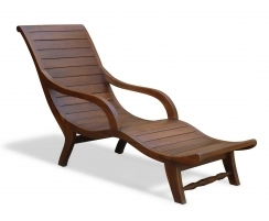 Capri Indoor Chaise Lounge, Reclaimed Teak